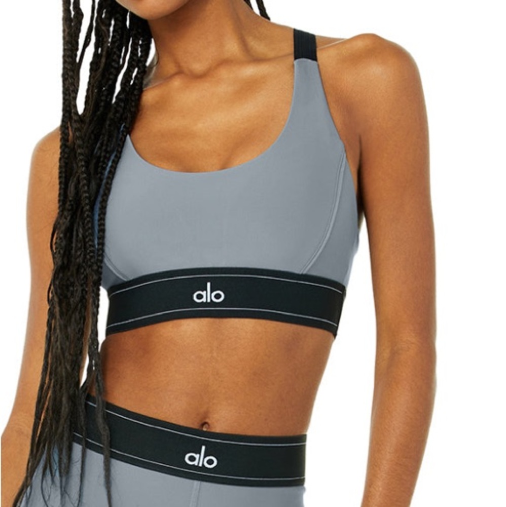 Airlift Suit Up Bra in Steel Blue by Alo Yoga